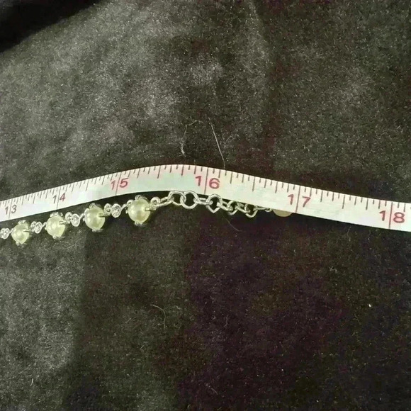 Teardrop Pearl Rhinestone Necklace Elegant Bridal Cottagecore Glam - Picture 4 of 6